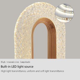 Kreshu Luxurious Elegant Design Crystal Oval Desk Lamp with Touch Control, 3 Levels Brightness Dimmable, Desk Lamps for Nightstand for Bedroom, Bedside, Living, Dining, Party Room, Hotel (1pcs)