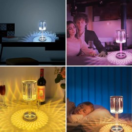 JD FRESH Crystal Lamp for Bedroom, RGB Lights Lamp Home Decor, Night Lamp , Geometry Lamp, Crystal Rose Lamp, Loona Lamps for Home Decoration, Led Crystal Rose Touch Lamp(Pack of 1)
