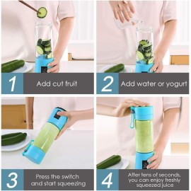 Blender Fruit 6 Blades Juicer Rechargeable Portable Electric USB Juicer Bottle Blender for Making Juice,Travel Juicer for Fruits and Vegetables,Juice Maker Machine