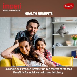Pigeon Imperi Cast Iron Curved Tawa Dia 280