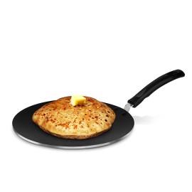 Pigeon Aluminium Non-Stick 4mm Concave Tawa, 26cm, Black