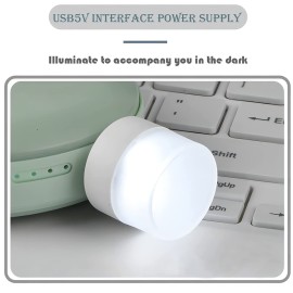 Stewit Plug in LED Night Light Mini USB LED Light Flexible USB LED Ambient Light Mini USB LED Light, LED Portable car Bulb, Indoor, Outdoor, Reading, Sleep (4 pcs, White, Pack of 1)