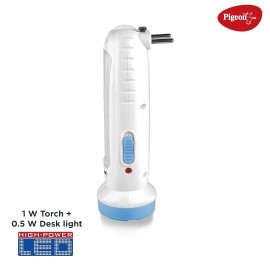 Pigeon Vega Led Emergency Rechargeable Lamp with 900 mAH and 4 Hours Backup,White,Medium
